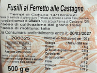 Fusilli con Farina di Castagne trafilati al bronzo